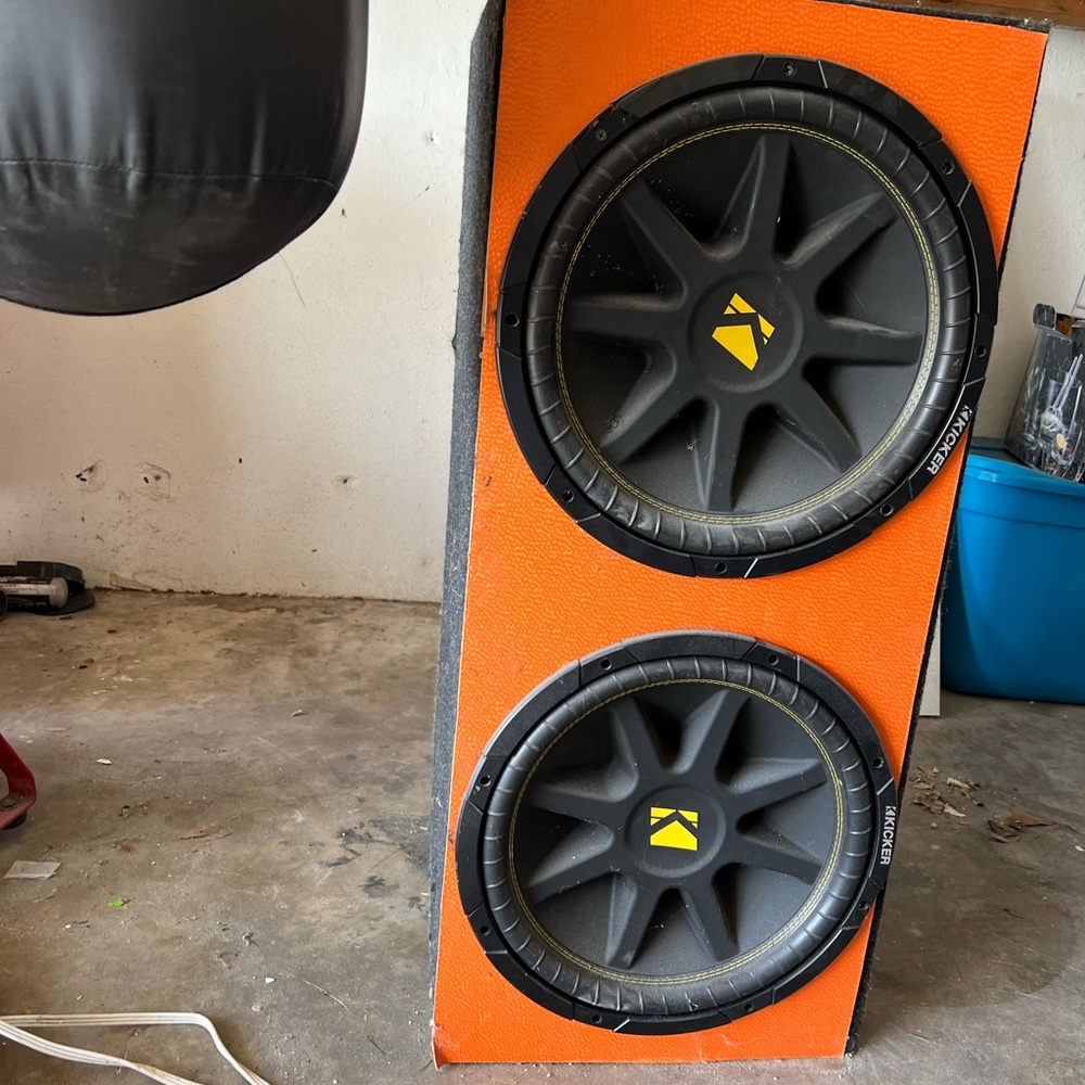 2- 12’ kickers etc. Perfect working order. I know it fits mustang n dodge dart